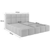 Modern Living Oblazinjena Postelja Cloudy, Srebrna, 180x200 | Shoptok.si
