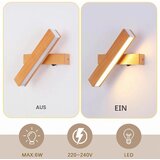 SCHINDORA 31 cm lesena LED stenska svetilka - 3000 K | Shoptok.si