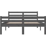  Okvir za krevet od masivnog drva sivi 150 x 200 cm veliki | shoptok.hr