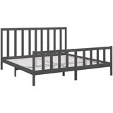  Posteljni okvir siv iz borovine 200x200 cm, (20684676) | Shoptok.si