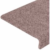  Prostirke za stepenice samoljepljive 30 kom 65x21x4 cm svijetlosmeđa pravokutni rub | shoptok.hr