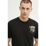 G-star Raw Bombažna kratka majica moška, črna barva, D24687-C372