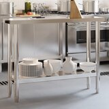 vidaXL Kuhinjski radni stol 110x30x85 cm od nehrđajućeg čelika | shoptok.hr