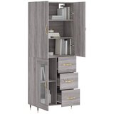  Visoka komoda siva sonome 69,5x34x180 cm od konstruiranog drva | shoptok.hr