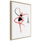  Slika - Rhythmic Gymnastics - Illustration of a Woman With a Ribbon 40x60 U prirodnom drvenom okviru | shoptok.hr