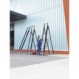 Altrex Večnamenska lestev z aluminijasto oblogo, 3-delna, črna, 3 x 8 klinov | Shoptok.si