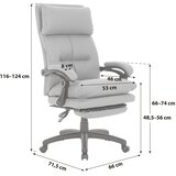 MID.YOU pisarniški stol kovina, umetna masa, tekstil siva | Shoptok.si