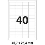  ETIKETE LK 45,7X25,4MM POLYESTER PK25L ZWECKFORM L4770-25 PROZIRNE | Shoptok.si
