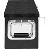 vidaXL Kutija za pohranu crna 60 x 23,5 x 23 cm aluminijska | shoptok.hr