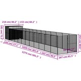 Kućica za pse s igralištem svjetlosiva 214x1273x181 cm čelična | shoptok.hr