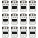 vidaXL Staklenke za pohranu s naljepnicom 12 kom 300 ml | Eponuda.com