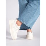 Shelvt White women's sneakers with a high sole | shoptok.hr