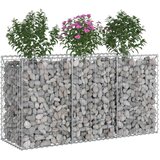  Gabionski uzdignuti krevet Srebrno 150 x 50 x 80 cm - 150 x 50 x 80 cm | shoptok.hr