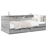  Dnevni krevet s ladicama bez madraca siva boja hrasta 90x190 cm | shoptok.hr