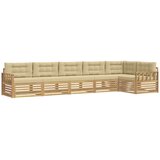 vidaXL Zunanja garnitura za sedenje 6 pcs Bela in bež Poliester, (5000280560) | Shoptok.si