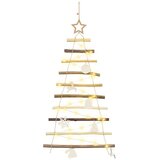 vidaXL Božićno drvce s 30 LED svjetlima Prirodna 90 cm Masivni jasen | shoptok.hr
