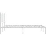  Metalni okvir za krevet s uzglavljem bijeli 135x190 cm | Eponuda.ba