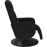  Masažni naslanjač z oporo za noge črn žamet | Shoptok.si