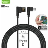 Golf USB kabl tip C 1m 90° GC-48T crni ( 00G100 ) cene