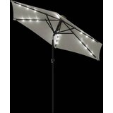  Vrtni suncobran s čeličnom šipkom LED bijeli 225 x 225 x 212 cm | Eponuda.ba