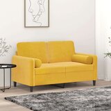 vidaXL Ukrasni jastuci 2 kom žute Ø 15 x 50 cm baršunasti | shoptok.hr