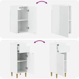  Set kupaonskih ormara od 4 dijela ARNHEM Bijela visokog sjaja | shoptok.hr