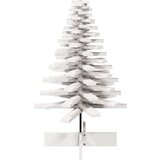 vidaXL Lesena novoletna jelka za okras bela 100 cm trdna borovina | Shoptok.si