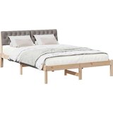  Kovinska posteljna konstrukcija Rjava in taupe 135 x 190 cm, (5000084259) | Shoptok.si