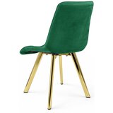  Okretna stolica CIEZA 360, zeleni baršun, zlatne metalne noge, set 3 kom | shoptok.hr
