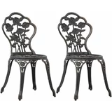 Bistro stolice 2 kom brončane od lijevanog aluminija
