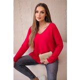 Kesi Włoski V-neck sweater fuchsia | shoptok.hr