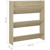  Zidni ormarić za cipele boja hrasta 80 x 18 x 90 cm od iverice | shoptok.hr