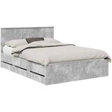  Krevetna konstrukcija s ladicama Betonski sivi 140 x 200 cm Slike
