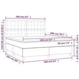  Krevet box spring s madracem LED plavi 160x200 cm od tkanine | shoptok.hr