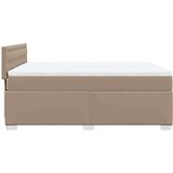  Krevet s oprugama i madrac cappuccino 160x200cm od umjetne kože - Boja cappuccina 160 x 200 cm gumbi | shoptok.hr