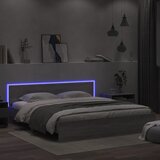  Okvir kreveta s uzglavljem LED siva boja hrasta 180 x 200 cm | Eponuda.com