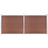 vidaXL Komplet ograjnih panelov WPC 353x146 cm rjav | Shoptok.si