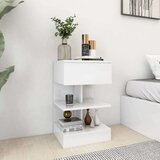 Noćni ormarići 2 kom visoki sjaj bijeli 40 x 35 x 65 cm | shoptok.hr
