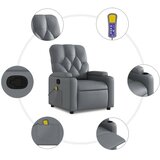  Masažni naslonjač od umjetne kože sivi | shoptok.hr