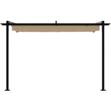 vidaXL zidni gazebo Sivo-smeđa 3 x 3 m Čelik | shoptok.hr