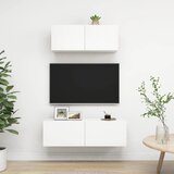  2-dijelni set TV ormarića bijeli od konstruiranog drva | shoptok.hr
