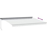 Tenda na ručno uvlačenje antracit i bijela 500 x 350 cm | Eponuda.com