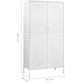 vidaXL Garderobna omara bela 90x50x180 cm jeklo | Shoptok.si