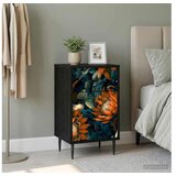 vidaXL Noćni ormar LOCHEM Crni hrast 36 x 33 x 61 cm Konstruirano drvo - Narančasti uzorak 1 Cijene