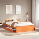 vidaXL Posteljni okvir brez vzmetnice z vzglavjem 160x200 cm borovina Cene