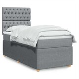 vidaXL spring krevet s madracem svjetlosivi 90x190 cm od tkanine | shoptok.hr