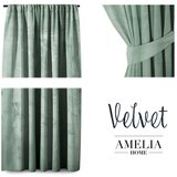 Restilo Svetlo zelena žametna zavesa AmeliaHome Velvety, 245 x 140 cm | Shoptok.si