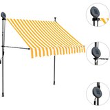 Tenda na ručno uvlačenje LED 100 cm bijelo-narančasta | shoptok.hr