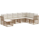  Set vanjskih sofa Prirodna Poliester - Prirodna bez stola | shoptok.hr