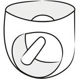 Latex - muški unutarnji penis s analnim dildom (crni) - M | shoptok.hr